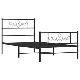 Berkfield Home Metal Bed Frame with Headboard & Footboard Black 80x200 cm - thumbnail 3