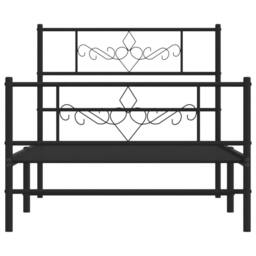 Berkfield Home Metal Bed Frame with Headboard & Footboard Black 80x200 cm - thumbnail 5
