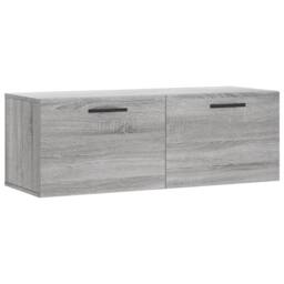Berkfield Home Wall Cabinet Grey Sonoma 100x36.5x35 cm Engineered Wood - thumbnail 1
