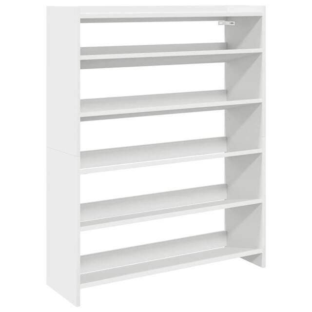 Berkfield Home Shoe Rack White 80x25x100 cm Engineered Wood - Size: 80 x 25 x 100 cm - image 1