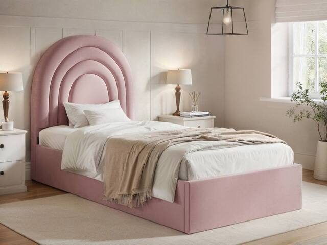Flair Ava Single Ottoman Bed in Pink - image 1