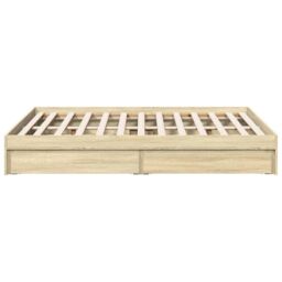 Berkfield Home Bed Frame with Drawers without Mattress Sonoma Oak 140x200 cm in Brown - thumbnail 5