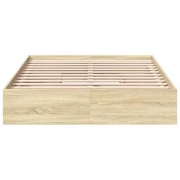 Berkfield Home Bed Frame with Drawers without Mattress Sonoma Oak 140x200 cm in Brown - thumbnail 4