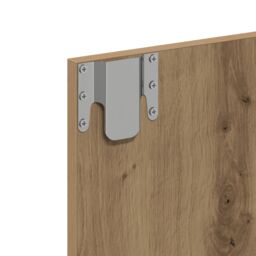 Berkfield Home Vanity Unit with Mirror Artisan Oak MDF, Glass 60 x 31.5 x 62 cm in Brown - thumbnail 9