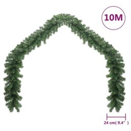 Berkfield Home Christmas Garland PVC 10 m in Green - thumbnail 4