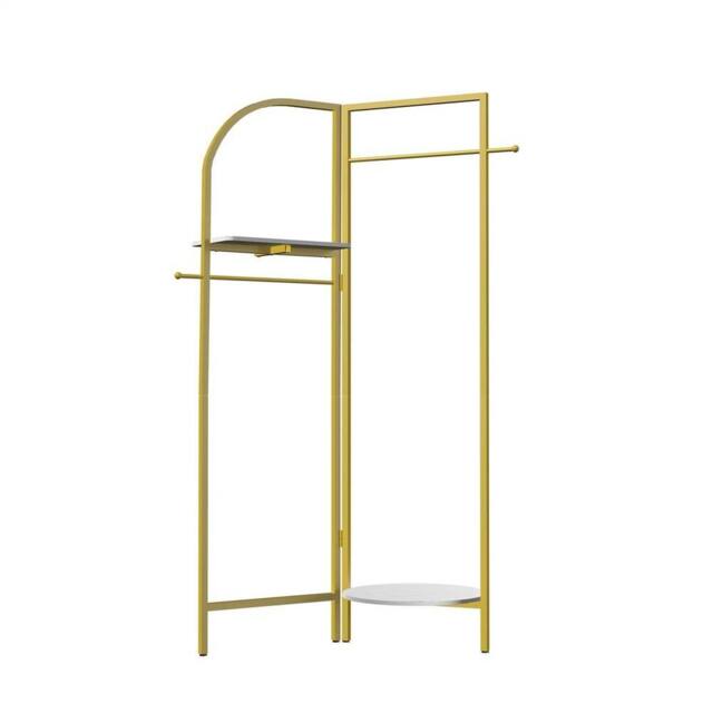 ERGOVEXA Corner Clothing Racks Foldable Stable Heavy Duty Gold Garment Hanger - image 1