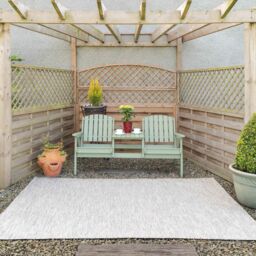 Kukoon Pewter Grey Outdoor, Garden & Patio Area Rug in Mid Grey - Size: 160 cm x 230 cm - thumbnail 3