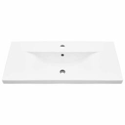 Berkfield Home Bathroom Sink Cabinet with Built-in Basin Old Wood Engineered Wood in Brown - thumbnail 7