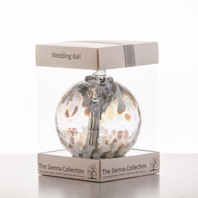 Sienna Glass Wedding Gift Spirit Ball Pastel Silver - image 1