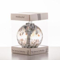 Sienna Glass Wedding Gift Spirit Ball Pastel Silver - thumbnail 1