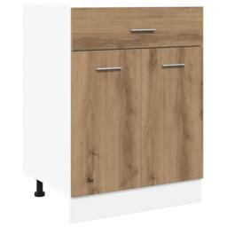 Berkfield Home Durable Drawer Bottom Cabinet Lyon Artisan Oak 60x46x81.5 cm Engi in Brown - thumbnail 3