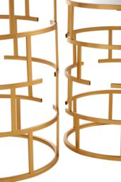 Orsina Set Of 2 Maze Design Side Tables, Luxe Accent Pieces For Decor, Nesting Tables, Decorative Small Tables in Gold - thumbnail 5