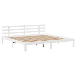 Berkfield Home Decorative Bed Frame with Drawers without Mattress White 200x200 cm - thumbnail 7