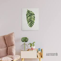 "Artery8 AF Lydon Benjamin Fawcett Musa Paradisiaca Vittata Canvas Art Print in White - Size: W12"" x H16""" - thumbnail 3