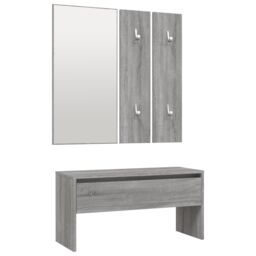 Berkfield Home Hallway Furniture Set Grey Sonoma Engineered Wood - thumbnail 6
