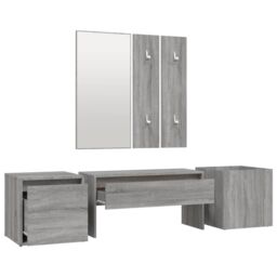 Berkfield Home Hallway Furniture Set Grey Sonoma Engineered Wood - thumbnail 5