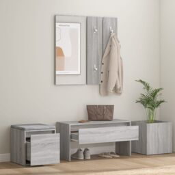 Berkfield Home Hallway Furniture Set Grey Sonoma Engineered Wood - thumbnail 3