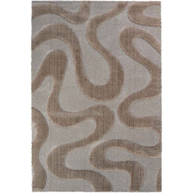 The Rug Shop UK Brown Modern Abstract Brown Easy to Clean Area Rug - Size: 160 cm x 230 cm - image 1