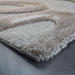 The Rug Shop UK Brown Modern Abstract Brown Easy to Clean Area Rug - Size: 160 cm x 230 cm - thumbnail 3