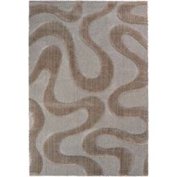 The Rug Shop UK Brown Modern Abstract Brown Easy to Clean Area Rug - Size: 160 cm x 230 cm - thumbnail 1