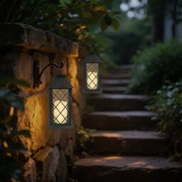 "Bright Zeal 2 Pcs Decorative Candle Lanterns, 13.5"" Christmas Decorations in Black" - thumbnail 6