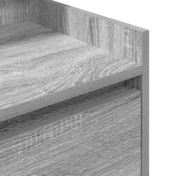 Berkfield Home Bedside Cabinet with 2 Drawers Grey Sonoma 38x34x80 cm - Size: 38 x 34 x 80 cm - thumbnail 9