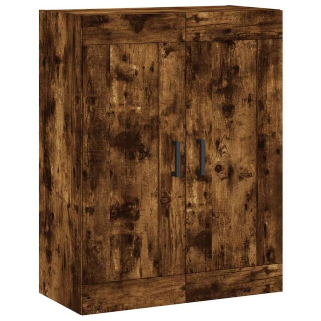 Berkfield Home Wall Mounted Cabinet Smoked Oak 69.5x34x90 cm Engineered Wood in Brown - image 1