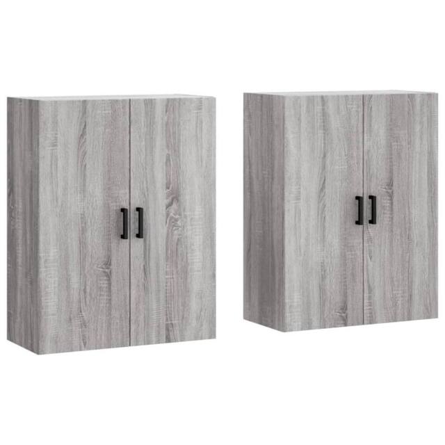 Berkfield Home Wall Mounted Cabinets 2 pcs Grey Sonoma 69.5x34x90 cm - image 1