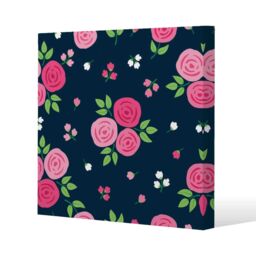 Benjamin Tate Design Rose Bud Pattern (Canvas Print) / 61 x 61 x 4cm in Natural - Size: 61 x 61 x 4 cm - thumbnail 1