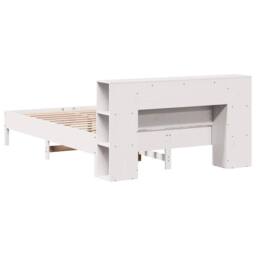 Berkfield Home Decorative Bookcase Bed without Mattress White 135x190 cm Double - thumbnail 6