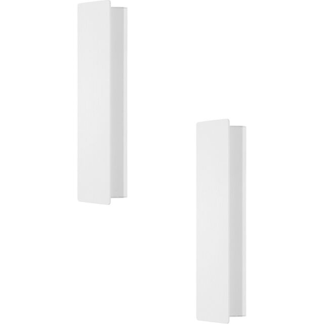 Loops 2 PACK Wall Light Colour White Aluminium Steel Enclosure Bulb LED 12W Included - image 1