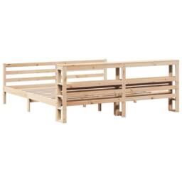 Berkfield Home Beautiful Bed Frame with Headboard without Mattress 200x200 cm in Light Tan - thumbnail 6