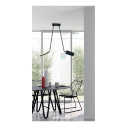Netlighting BOOK LED 2 Light Semi Flush Light Black 2600lm 3200K 85x16x15200cm - Size: 85 x 16 x 15200 cm - thumbnail 2