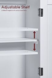 Home Discount Bath Vida Priano 2 Door Mirrored Wall Cabinet With Shelf Storage Bathroom Furniture 580 x 560 x 130 mm in White - thumbnail 5