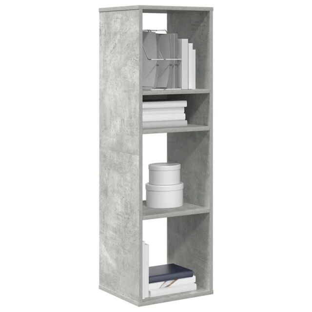 Berkfield Home Book Cabinet Concrete Grey 34x31x112 cm Engineered Wood - Size: 34 x 31 x 112 cm - image 1