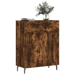 Berkfield Home Sideboard Smoked Oak 69.5x34x90 cm Engineered Wood in Brown - thumbnail 3
