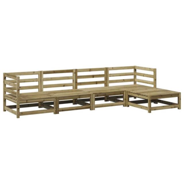 Berkfield Home 5 Piece Garden Sofa Set Impregnated Wood Pine in Brown - image 1