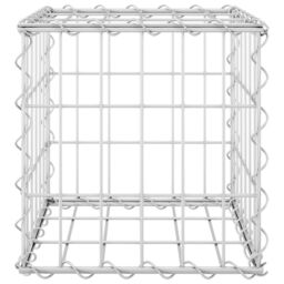 Berkfield Home Cube Gabion Raised Bed Steel Wire 30x30x30 cm in Silver - Size: 30 x 30 x 30 cm - thumbnail 3