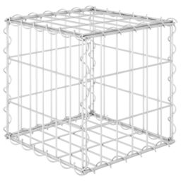 Berkfield Home Cube Gabion Raised Bed Steel Wire 30x30x30 cm in Silver - Size: 30 x 30 x 30 cm - thumbnail 2