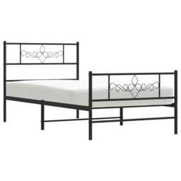 Berkfield Home Metal Bed Frame with Headboard & Footboard Black 80x200 cm - thumbnail 4