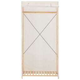 Berkfield Home Wardrobe White 79x40x170 cm Fabric - Size: 79 x 40 x 170 cm - thumbnail 2