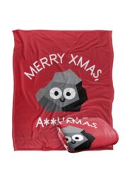 David Olenick Sock It To 'Em Silky Touch Super Soft Throw Blanket 152 X 127 cm in White - thumbnail 2