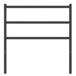 Berkfield Home Metal Headboard Black 90 cm - thumbnail 3