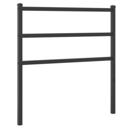 Berkfield Home Metal Headboard Black 90 cm - thumbnail 2