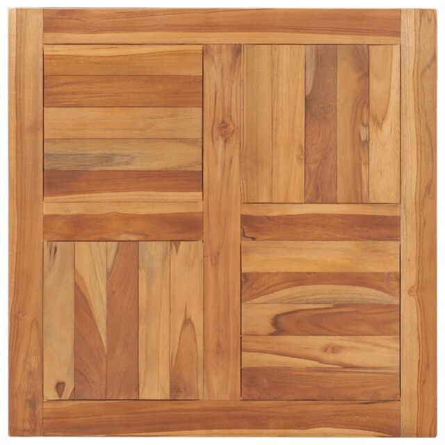 Berkfield Home Table Top Solid Teak Wood 70x70x2.5 cm in Brown - image 1