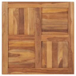 Berkfield Home Table Top Solid Teak Wood 70x70x2.5 cm in Brown - thumbnail 2