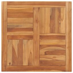 Berkfield Home Table Top Solid Teak Wood 70x70x2.5 cm in Brown