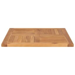 Berkfield Home Table Top Solid Teak Wood 70x70x2.5 cm in Brown - thumbnail 3