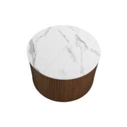 Birlea Kagu Coffee Table Fluted Ribbed Walnut & Marble effect in Brown - Size: 1 Pack - thumbnail 7