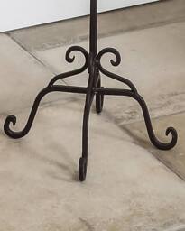 Dibor Vintage Style Cast Iron Toilet Roll Holder Ornate Scrolled Antique Brown Freestanding Toilet Paper Dispenser Tissue Stand - thumbnail 5